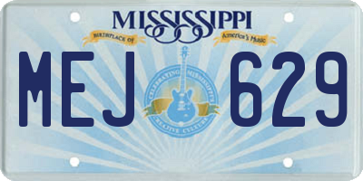 MS license plate MEJ629