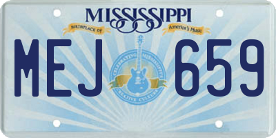 MS license plate MEJ659
