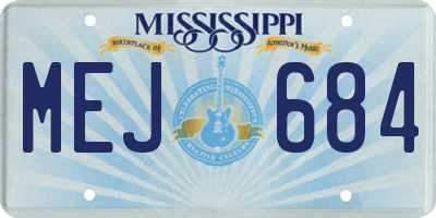 MS license plate MEJ684