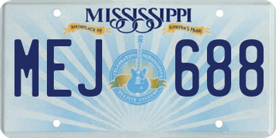 MS license plate MEJ688
