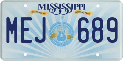 MS license plate MEJ689