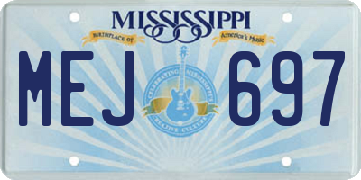 MS license plate MEJ697