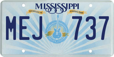 MS license plate MEJ737