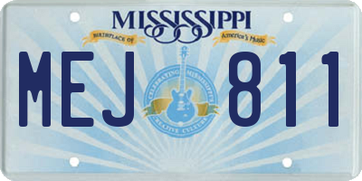 MS license plate MEJ811