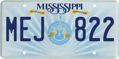 MS license plate MEJ822