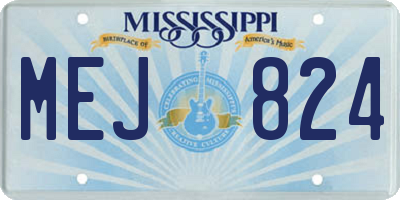 MS license plate MEJ824