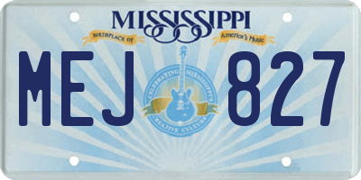 MS license plate MEJ827