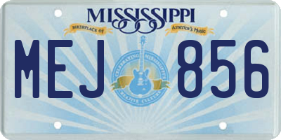 MS license plate MEJ856