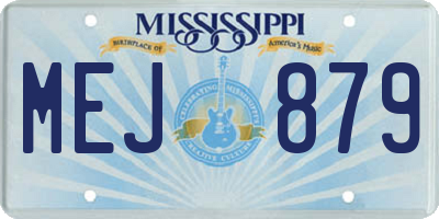 MS license plate MEJ879
