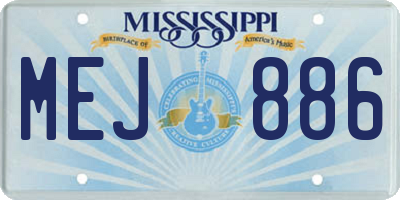 MS license plate MEJ886
