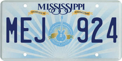 MS license plate MEJ924