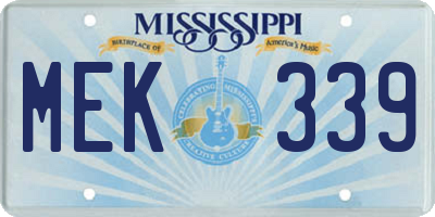 MS license plate MEK339