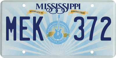 MS license plate MEK372