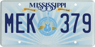 MS license plate MEK379