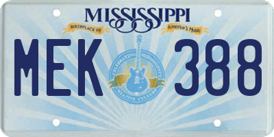 MS license plate MEK388