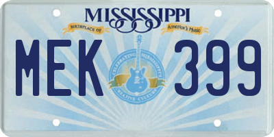 MS license plate MEK399