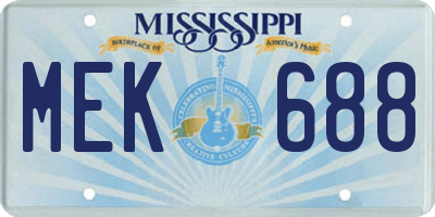 MS license plate MEK688
