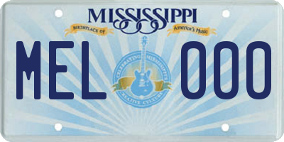 MS license plate MEL000