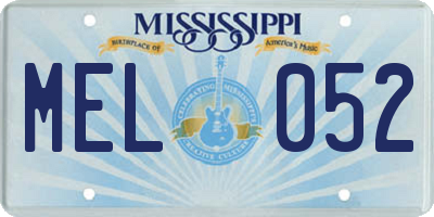 MS license plate MEL052