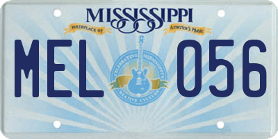 MS license plate MEL056