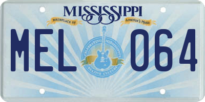 MS license plate MEL064