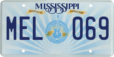 MS license plate MEL069