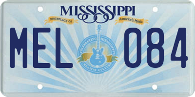 MS license plate MEL084