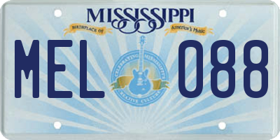 MS license plate MEL088
