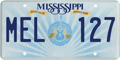 MS license plate MEL127