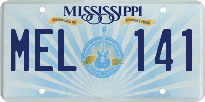 MS license plate MEL141