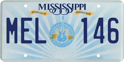 MS license plate MEL146