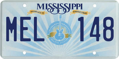 MS license plate MEL148
