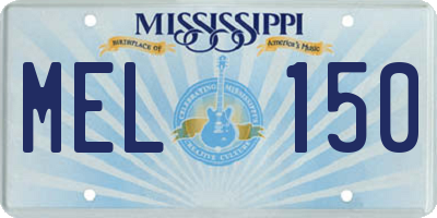 MS license plate MEL150