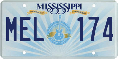 MS license plate MEL174