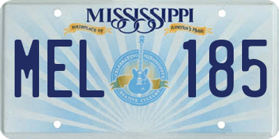 MS license plate MEL185
