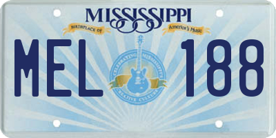 MS license plate MEL188