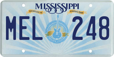 MS license plate MEL248