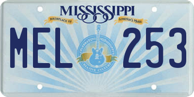 MS license plate MEL253