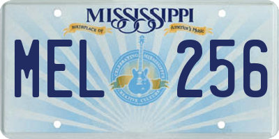 MS license plate MEL256