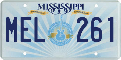 MS license plate MEL261