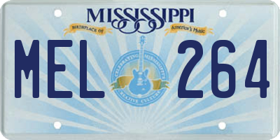 MS license plate MEL264