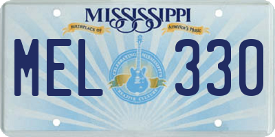 MS license plate MEL330