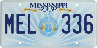 MS license plate MEL336