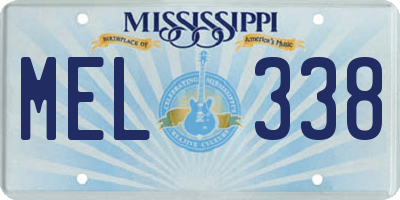 MS license plate MEL338