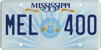 MS license plate MEL400