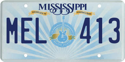 MS license plate MEL413