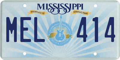 MS license plate MEL414