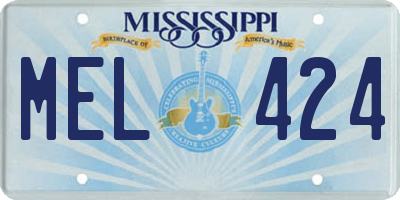 MS license plate MEL424