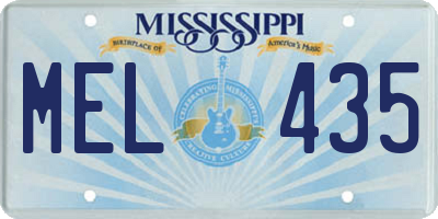 MS license plate MEL435