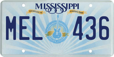 MS license plate MEL436